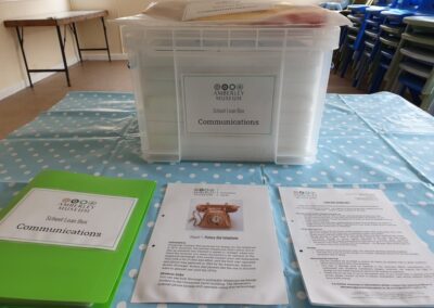 Communications: Each box includes a full contents list, object notes, handling guidance and classroom activity prompts.