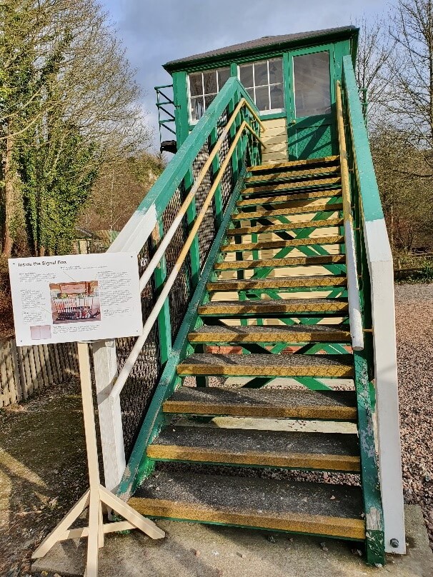The fifteen steps up to the Billingshurst Signal Box.